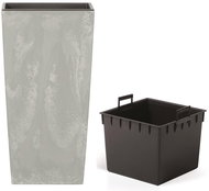 Prosperplast URBI SQUARE CONCRETE EFFECT with Grey Deposit 26.5cm - Flower Pot