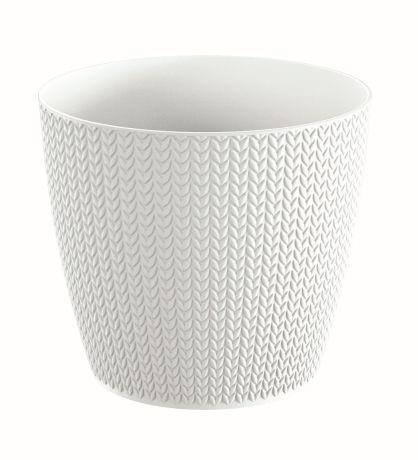 Prosperplast WHEATY, White, 12.8cm - Flower Pot - Main image