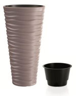 Prosperplast SAND SLIM + Mocha Layer  29.6cm - Flower Pot