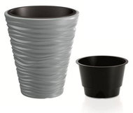 Prosperplast SAND + Grey Stone Layer 29.5cm - Flower Pot