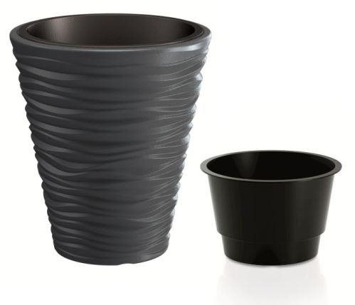 Prosperplast SAND + Anthracite Deposit 29.5cm - Flower Pot - Main image