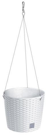 Prosperplast RATO ROUND WS Hanging Pot without Layer, White 25.6cm - Flower Pot - Main image