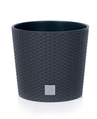 Prosperplast RATO ROUND + Anthracite Layer 20.0cm - Flower Pot - Main image