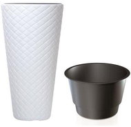 Prosperplast MATUBA SLIM + White Layer 30cm - Flower Pot