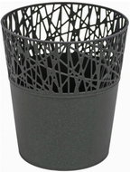 Prosperplast CITY with 11.3 cm graphite lace - Flower Pot