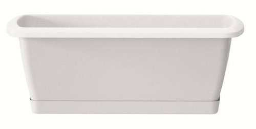 Prosperplast RESPANA SET with Bowl 78.6cm White - Flower Box - Main image