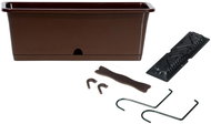 Prosperplast CAMELIA W with Hooks, Dark Brown 50.8cm - Flower Box