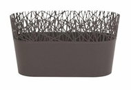 Prosperplast Box with Lace CITY Graphite 28.5cm - Flower Box