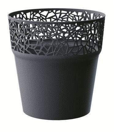 Prosperlast Flowerpot with Lace TREE Anthracite 14.5cm - Flower Pot - Main image