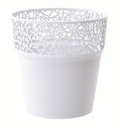 Prosperlast Flowerpot with Lace TREE White 17.5cm - Flower Pot