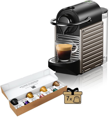 NESPRESSO Krups Pixie Electric Titanium XN304T10 - Coffee Pod Machine - Main image