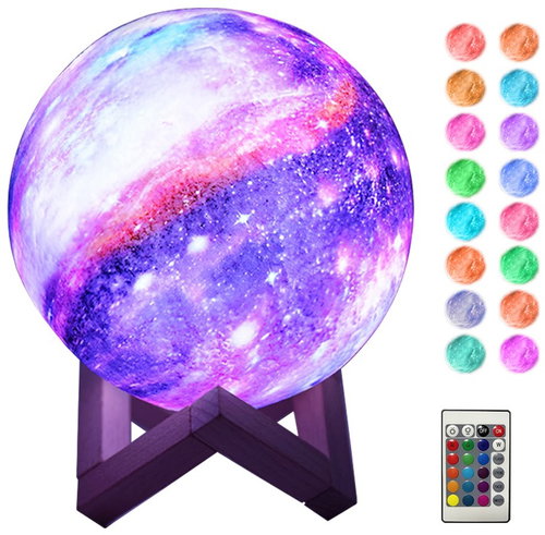NEWAGE Trade LED Barevná lampička planeta 15 cm, 16 barev - Dekorativní osvětlení - Main image