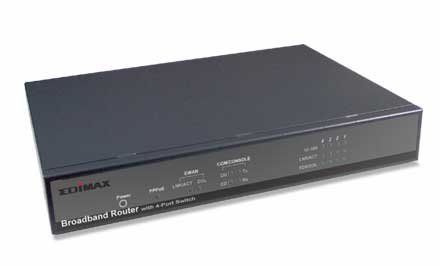 Edimax BR-6004+, Router & 4x 10/100 switch, WAN: RJ45,RS-232 DHCP,PPP,NAT -  - Main image