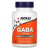 NOW Foods GABA 750 mg, 100 veg capsules - Dietary Supplement
