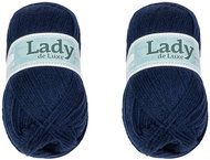 NGM SET 2 ks - Příze Lady de luxe 100 g - 919 tm. modrá - Yarn