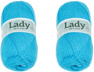 NGM SET 2 ks - Příze Lady de luxe 100 g - 925 modrá - Yarn