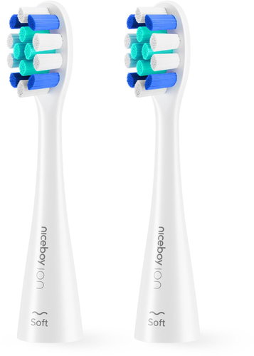 Niceboy ION Sonic Lite Soft white 2 pcs - Toothbrush Replacement Head - Main image