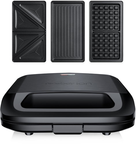 Niceboy ION Snacker S3 Stainless Steel black - Szendvicssütő - Fő fotó