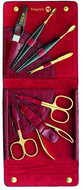 NIEGELOH SOLINGEN Dámská kožená sada na manikúru 89541 KROKO L červená - Manicure Set