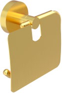 Nimco Držák na toaletní papír nerezový s krytem, bez vrtání Unix zlatá kartáčovaná - Toilet Paper Holder