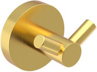 Nimco Unix double towel hook for the bathroom, no-drill, brushed gold - Bathroom Hook