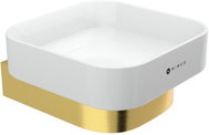 Nimco Mýdlenka s keramickou miskou, Nikau zlatá kartáčovaná - Soap Dish