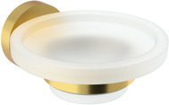 Nimco Mýdlenka nerezová s matným sklem, bez vrtání Unix zlatá kartáčovaná - Soap Dish