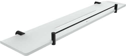 Nimco Bathroom and shower shelf with frame 60 cm plexiglass - Bormo black BRC-X460-X-90 - Bathroom Shelf - Main image