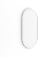 Nimco LED bathroom mirror with adjustable brightness and colour, 40 × 80 cm, drill-free oval white - Mirror