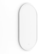 Nimco LED bathroom mirror with adjustable brightness and colour, 50×100cm, drill-free, oval, white - Mirror