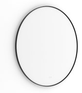 Nimco LED bathroom mirror with brightness and colour adjustment, 100 cm, drill-free round black - Mirror