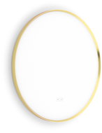 Nimco LED bathroom mirror with brightness and colour adjustment, 60 cm, no-drill round gold - Mirror