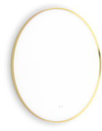 Nimco LED bathroom mirror with adjustable brightness and colour, 80cm, drill-free, round, gold - Mirror