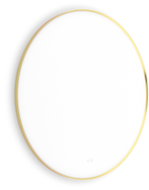 Nimco LED bathroom mirror with adjustable brightness and colour, 100cm, no-drill, round, gold - Mirror