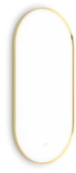 Nimco LED bathroom mirror with adjustable brightness and colour, 50 × 100 cm, drill-free, oval, gold - Mirror