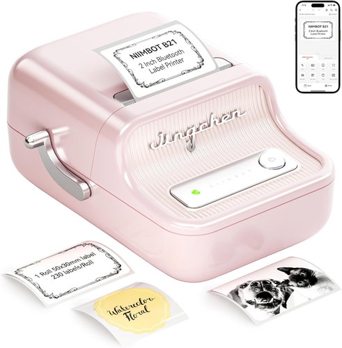 Niimbot B21S rosa + Etikettenrolle - Etiketten-Drucker - Hauptbild