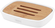 Nimco Badu soap dish, white – free-standing bamboo BA 28059–05 - Soap Dish