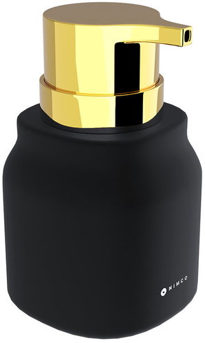 Nimco Soap dispenser Eni black ceramic - gold pump plastic ENC-31-G-90 - Soap Dispenser - Main image