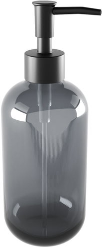 Nimco Bathroom Soap Dispenser, Glass – Matte Plastic Pump, Abu Black ABC-31-X-90 - Soap Dispenser - Main image