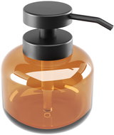 Nimco Bathroom Soap Dispenser, Glass – Matte Plastic Pump, Abu Brown ABH-31-88 - Soap Dispenser