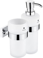 Nimco Soap dispenser and brush holder Keira chrome glass - pump plastic KE-2205831W-26 - Soap Dispenser