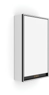 Nimco LED zrcadlová skříňka 40 cm černá pravá – dotykové nastavení jasu a barvy GAC-10000PVX-90 - Bathroom Cabinet
