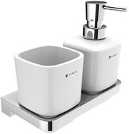Nimco Maya chrome Soap dispenser with toothbrush cup MA 2905831K-T-26 - Soap Dispenser