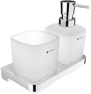 Nimco Maya chrome Soap dispenser with toothbrush cup MA 2905831C-26 - Soap Dispenser