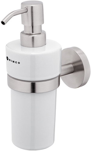 Nimco Soap dispenser without drilling ceramic - stainless steel pump Unix matte UNM-13031KNL-10 - Soap Dispenser - Main image