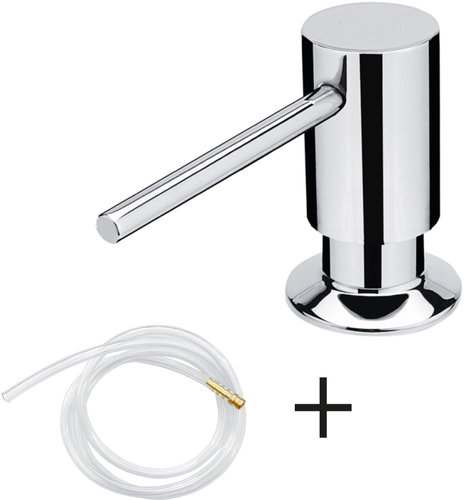 Nimco Built-in soap or detergent dispenser with hose - stainless steel Unix chrome UN-4031VH-26 - Soap Dispenser - Main image