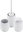 White ceramic - dispenser, toothbrush cup, toilet brush TA SET-05