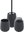 Black ceramic - dispenser, toothbrush cup, toilet brush TA SET-90