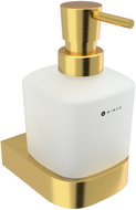 Nimco zlatý dávkovač mýdla matné sklo – pumpička mosaz Nikau NKZ 30031C-T-Z - Soap Dispenser