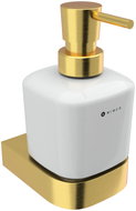 Nimco zlatý dávkovač mýdla keramika – pumpička mosaz Nikau NKZ 30031K-T-Z - Soap Dispenser